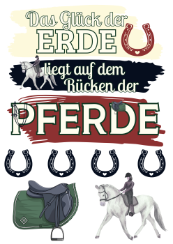 Bügelbild Das Glück der Erde - Pferde -